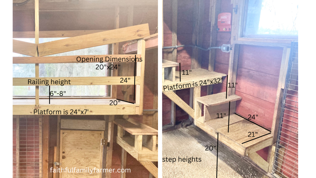 dimensions of goat sleeping platforms and playground structures