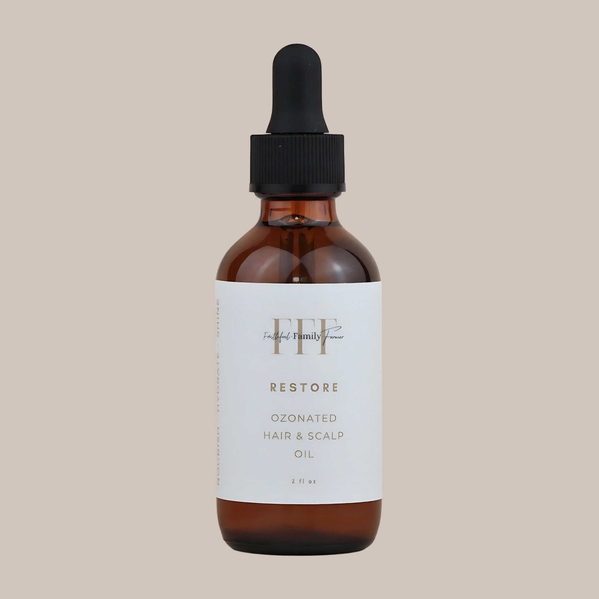 Herbal infused and ozonated hair oil